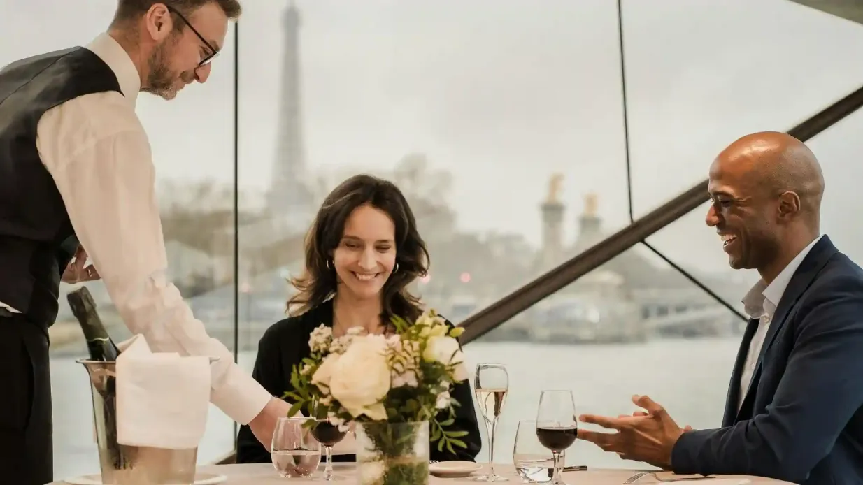 Seine River: Dinner Cruise with Live Music by BATEAUX-MOUCHES® Provided by Cie des Bateaux Mouches