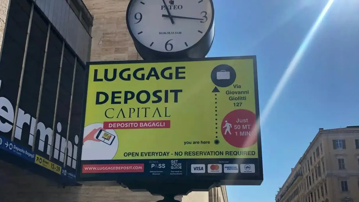 Depósito de equipaje: Estación de Roma Termini Operado por Capital Luggage Deposit Srl