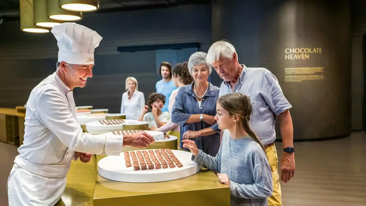Lindt Home of Chocolate: Choco-Deluxe Guided Tour in German Provided by Lindt Chocolate Competence Foundation