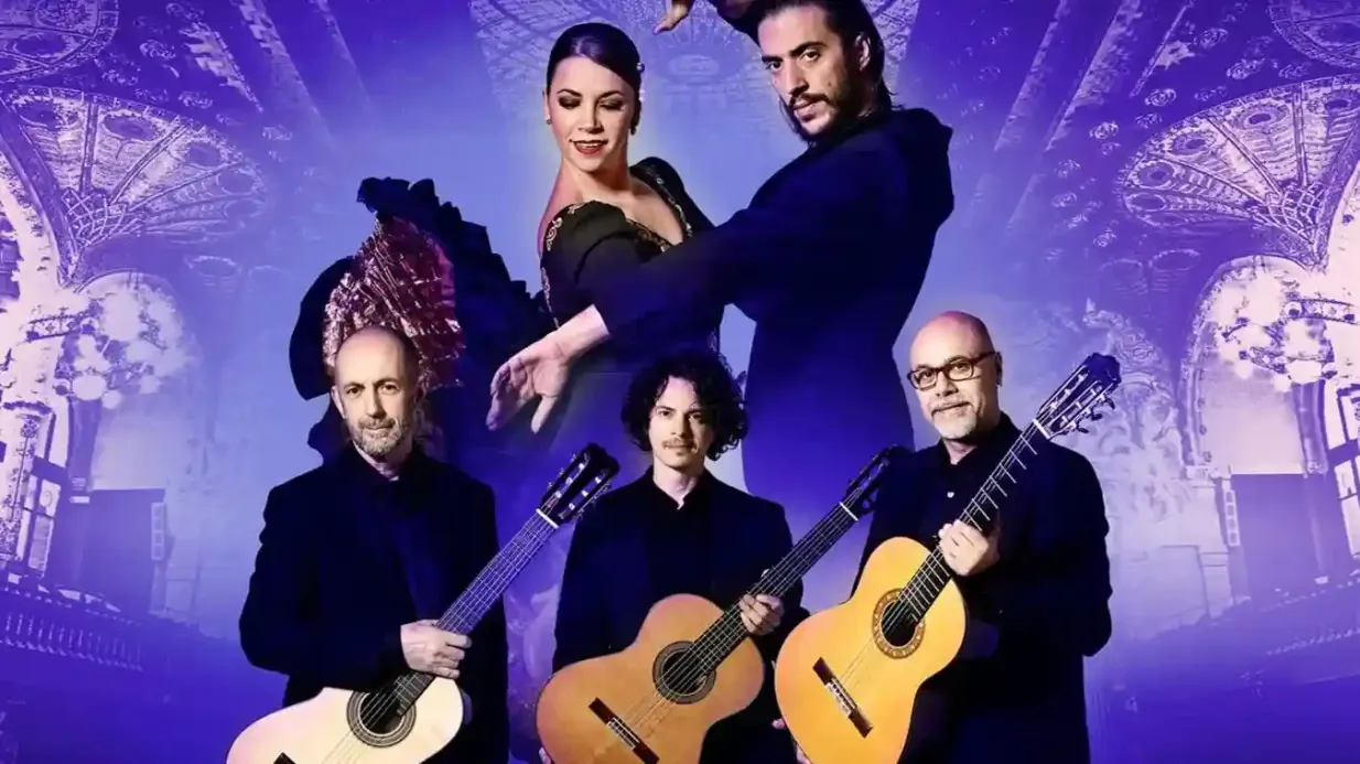Barcelona: Trío de Guitarras y Espectáculo Flamenco en el Palau de la Música Operado por Barcelona: Guitar Trio & Flamenco Show at Palau de la Musica