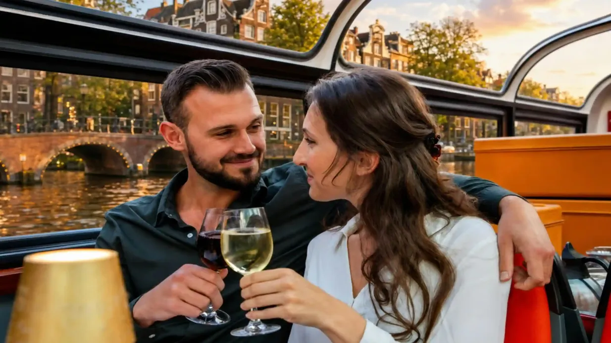 Amsterdam: Tour del vino e del formaggio in barca sui canali