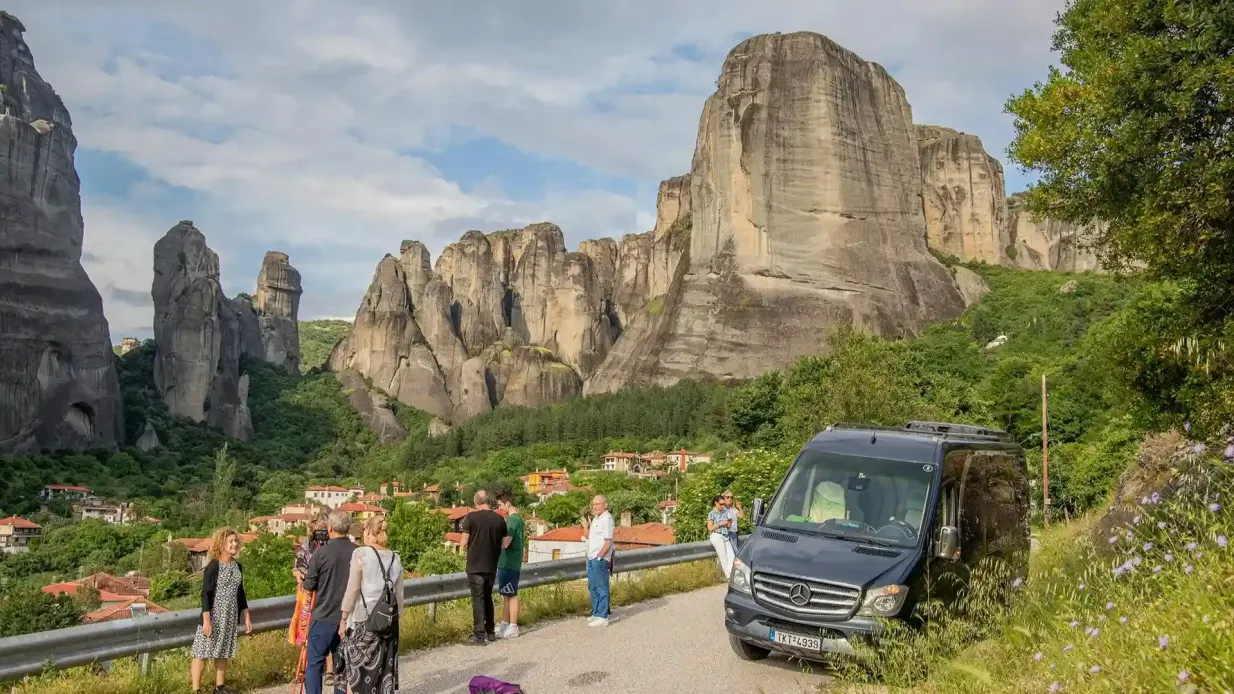 Meteora: Excursión guiada al atardecer + Recogida en el hotel Operado por Visit Meteora PC