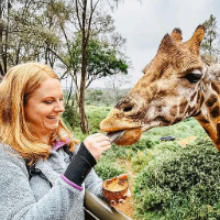 CHARLES NDUNGU &mdash; Guide in Tour durch Mombasa: Haller Park Giraffenfütterung und Wanderwege , Kenia